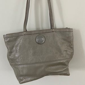 Coach Grey Patent Leather Purse